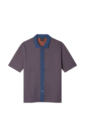 PS Paul Smith geometric-print polo shirt - Blue