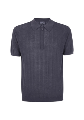 Emporio Armani zip-up polo shirt - Grey