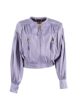 Elisabetta Franchi zipped cropped jacket - Purple