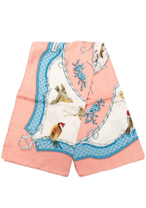 Hermès Pre-Owned 20th Century La Cle des Champs Jacquard Silk Scarf 90 scarves - Pink