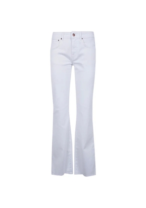 CIGALAS button-detail flared jeans - White