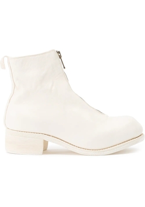 Guidi zipped ankle boots - White
