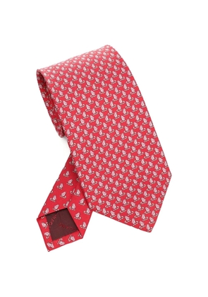 Ferragamo patterned silk tie - Red