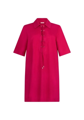 LIU JO lace-collar cotton mini dress - Pink