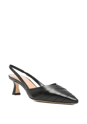 Julie Dee slingback pleated heeled pumps - Black