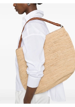 IBELIV zipped woven beach bag - Neutrals