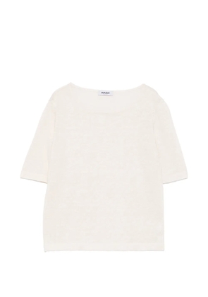 base round-neck T-shirt - Neutrals