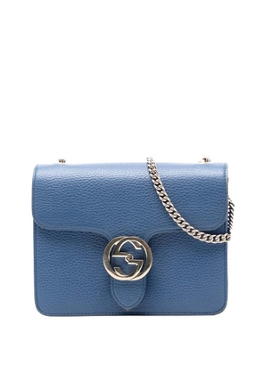 Gucci Pre-Owned 2016-2026 Small Dollar Calfskin Interlocking G crossbody bag - Blue