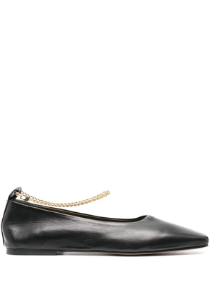 MARIA LUCA chain-link detail ballerina shoes - Black