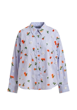 Essentiel Antwerp flower-embroidered shirt - Blue