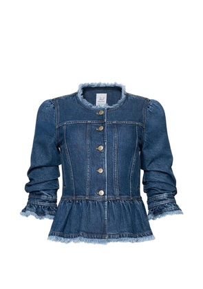 Cinq A Sept Frieda peplum denim jacket - Blue