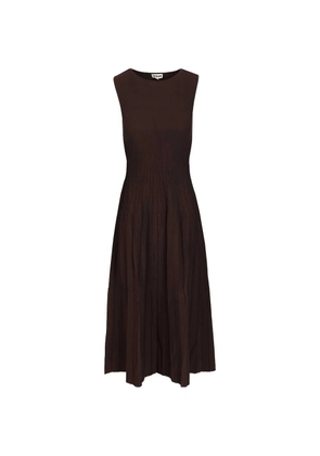 STAUD Elyse sleeveless A-line dress - Brown