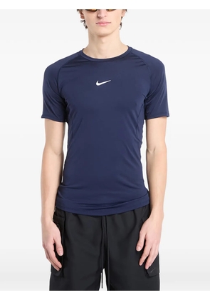 Nike logo short-sleeved performance T-shirt - Blue