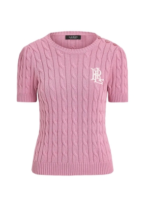 Lauren Ralph Lauren cable-knit T-shirt - Pink