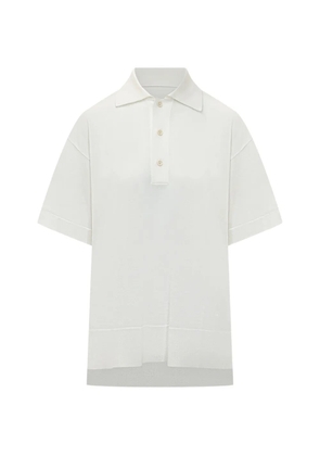 AMI Paris short-sleeve wool polo shirt - Neutrals