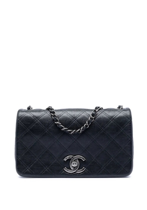 CHANEL Pre-Owned 2013-2014 Medium Diamond Embossed Calfskin New Chic Flap shoulder bag - Black