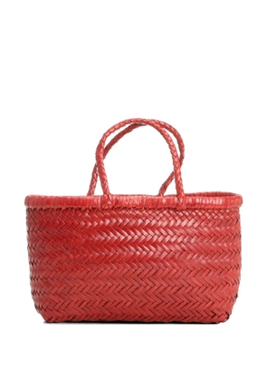 DRAGON DIFFUSION mini Flat Gora woven tote bag - Red