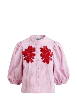 Essentiel Antwerp floral-pattern puffed-sleeve shirt - Pink
