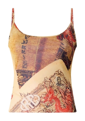 Roberto Cavalli printed top - Neutrals