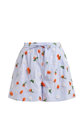Essentiel Antwerp flower-embellished shorts - Blue