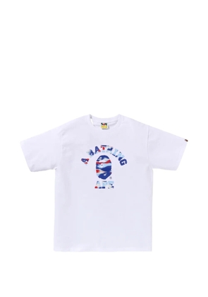 A BATHING APE® Screen Camo College T-shirt - White