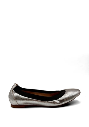 GUGLIELMO ROTTA crinkled ballet flats - Silver