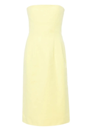 Sportmax bandeau-style midi dress - Yellow