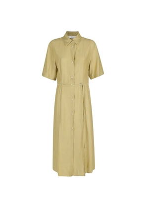 Tela buttoned belt-detail midi dress - Green