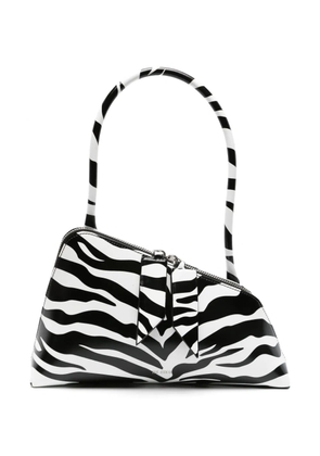 The Attico Sunrise zebra-print shoulder bag - Black