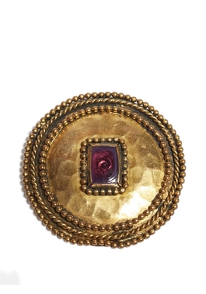 CHANEL Pre-Owned 1980s Bijoux round brooch - Gold