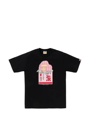 A BATHING APE® chocolate graphic T-shirt - Black