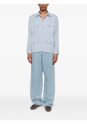 Gongdid Design pleated pocket shirt - Blue