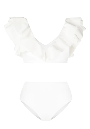 Maygel Coronel Mila ruffle-detail bikini - White