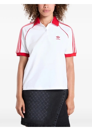 adidas Adicolor 3-Stripes short-sleeve polo top - White