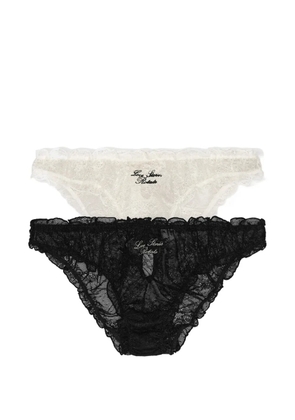 ROTATE BIRGER CHRISTENSEN x Love Stories lace bow briefs (set of two) - Black