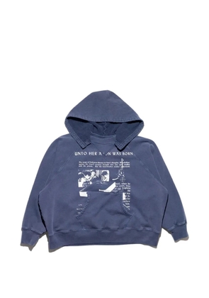 Enfants Riches Déprimés Soso raglan hoodie - Blue