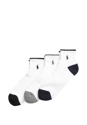 Polo Ralph Lauren logo socks set (set of three) - White