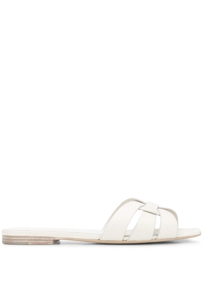 Saint Laurent Tribute leather sandals - White