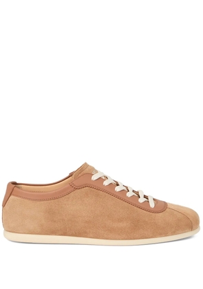 Brunello Cucinelli leather trainers - Brown