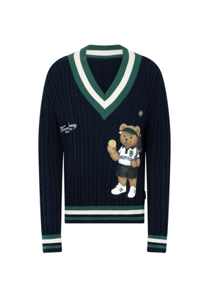 Philipp Plein V-neck teddy pullover - Blue