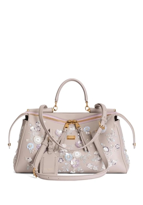Dolce & Gabbana medium Vittoria handbag with embroidery - Grey