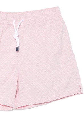 Fedeli Madeira Sakar-patterned swim shorts - Pink
