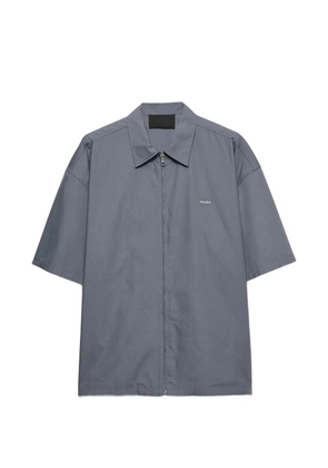 Prada short-sleeved technical cotton shirt - Grey