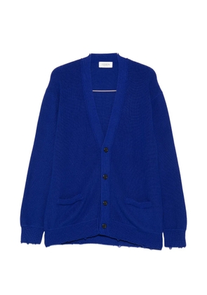 Laneus notched-pocket cardigan - Blue
