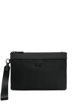 Michael Kors logo plaque clutch - Black