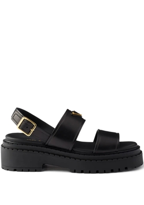 Prada buckle-strap platform sandals - Black