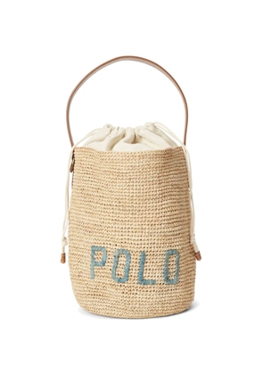 Polo Ralph Lauren raffia bucket bag - Neutrals