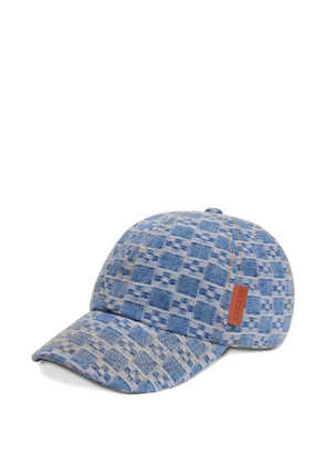 SANDRO logo-patch patterned baseball cap - Blue