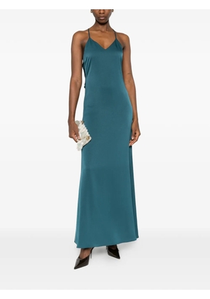 Alphatauri cross-strap V-neck maxi dress - Blue