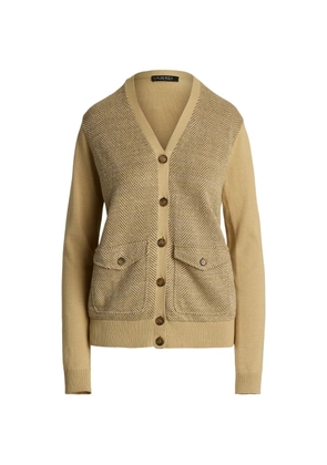 Lauren Ralph Lauren herringbone pocket cardigan - Neutrals